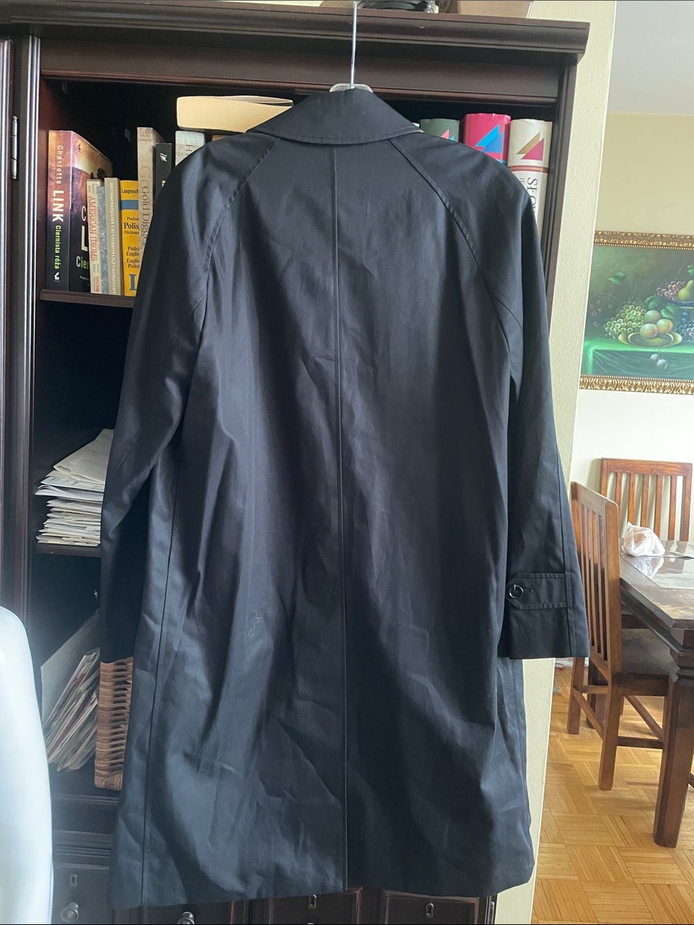 Burberry Black Trench Coat with Signature Check Lining Size 2 - Picture 3 of 10